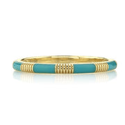 SLOANE STREET Turqoise Enamel Stackable Band